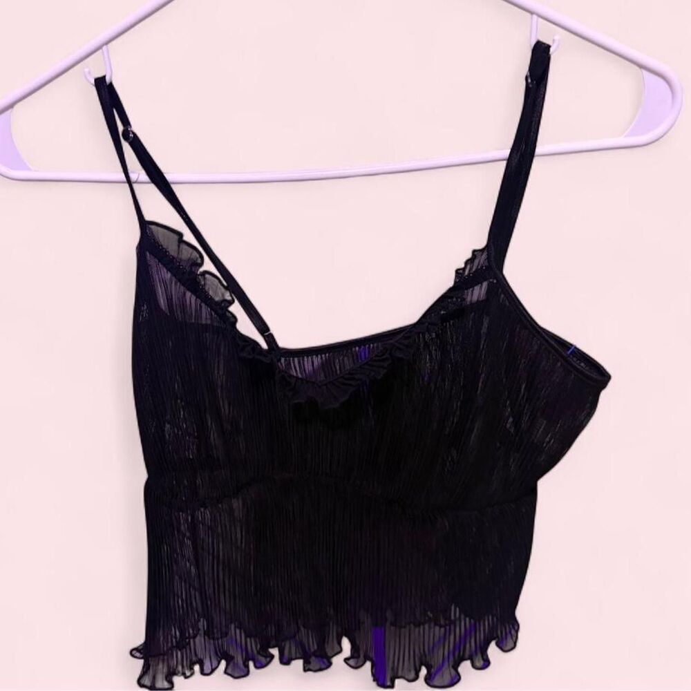 Women's Sheer Black Lace Babydoll Cami